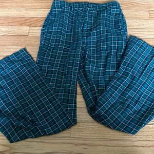 Shein green plaid flared pants. Size small